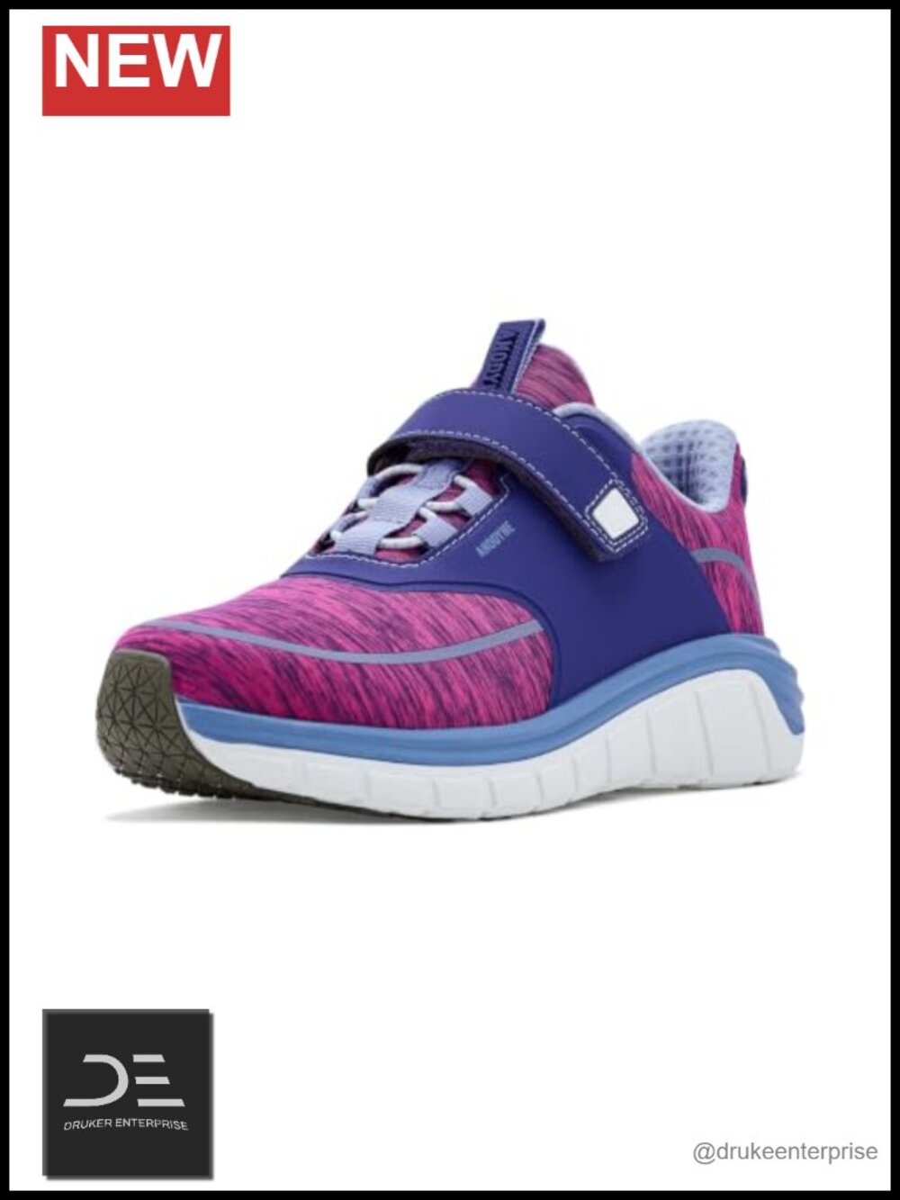 Slip Resistant Athletic Walking Shoes Hook & Loop